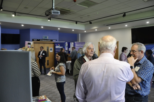 mingling with the stallholders