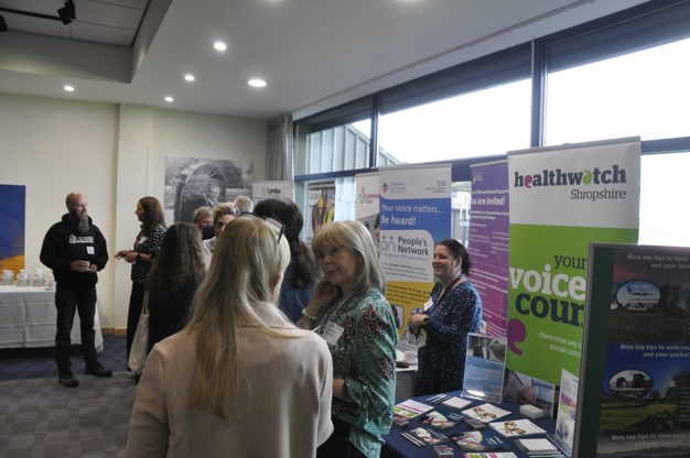 mingling with stallholders